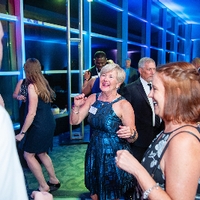 Guests dancing in the Laker Lounge at Enrichment 2018